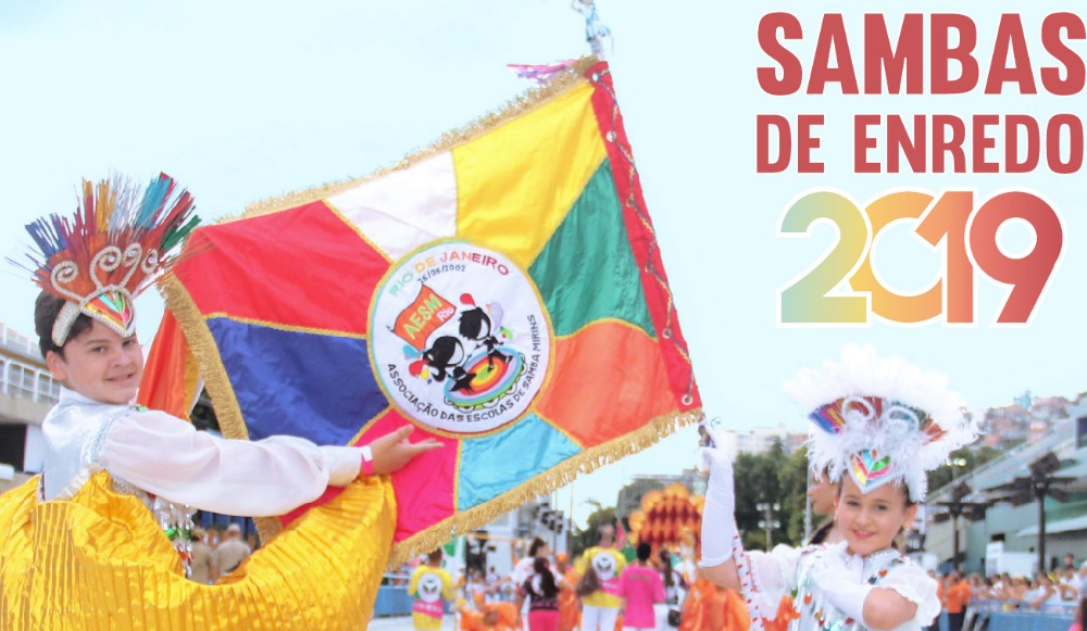 AESM-Rio divulga prévias dos sambas das escolas mirins para 2019