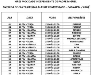 Planilha Mocidade