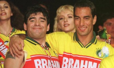 Maradona brilhou no Carnaval e se encantou pelas escolas por dois anos