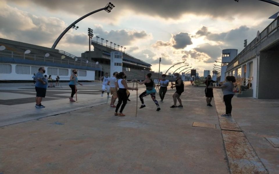 Mancha Verde faz ensaio no Sambódromo