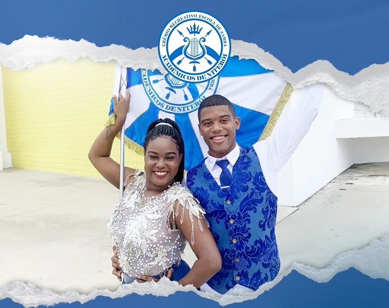 Acadêmicos de Niterói apresenta o novo casal de mestre-sala e porta-bandeira